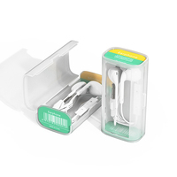 Diskon besar 30 buah set kabel pengisi daya US aksesori ponsel kotak Display pengisian cepat 2,4 A kabel usb dan kit earphone berkabel
