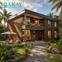 Casa Contenedor Expandible AKAY de 20 pies/40 pies para Vivienda Familiar, Casa Prefabricada Modular con Paneles Sándwich para Hotel o Residencia