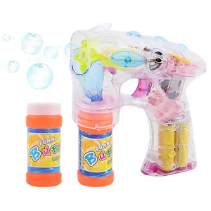 2022 Soap Bubble Machine,Electric Bubble Gun For Kids With Music And Light Wanna Bubble