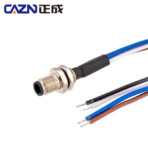 Cazn עמיד למים IP67 הרכב m5 זכר פליז פליז הקדמי בחזרה הר 3pin 4pin מחבר שקע מחבר צבעים שונים - Product Image 5