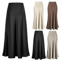Nouvelle robe longue en velours coloré de style européen et américain pour femmes, design simple, jupe évasée