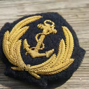 Insignias de alfiler bordadas a mano con hilo de bullion, personalizadas, de alta calidad, fabricadas profesionalmente, a precios de mayorista. - Product Image 6