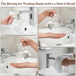 Gobelet rond en acrylique transparent personnalisé pour le lavage des mains, Judaica juive pour Negel Vasser Netilat Yadayim - Product Image 4