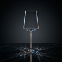 Verres à vin en cristal transparents personnalisés avec logo, gobelets vintage à long pied, verrerie pour mariage, événement, bar