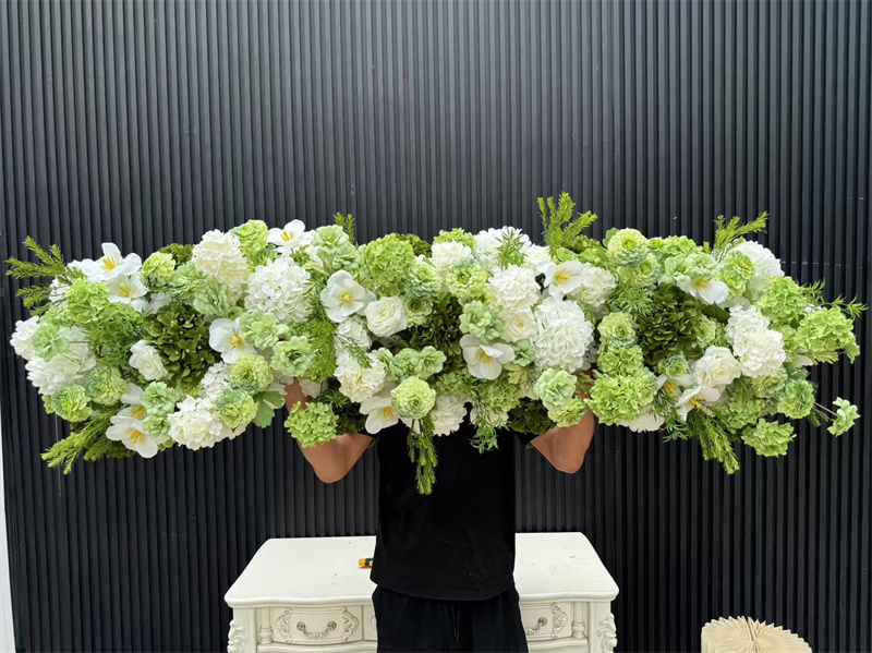 green flower runner 150*40cm