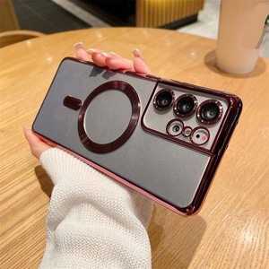Armor <span class=keywords><strong>Gloss</strong></span> CD Pattern Galvanoplastia Círculo magnético con película de protección de lente Funda de teléfono TPU para Samsung Galaxy S23 Plus <span class=keywords><strong>Ultra</strong></span> - Product Image 6