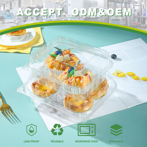 Rõ ràng nhựa container thực phẩm trong suốt món tráng miệng Snack Pastry trái cây đóng gói hộp với nắp - Product Image 3