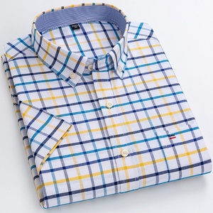 Chemise <span class=keywords><strong>Paul</strong></span> pour homme, 100 % coton popeline, manches courtes, sans repassage, style décontracté chic, grande taille, pour l'été, idéale pour les hommes d'âge mûr et seniors - Product Image 3