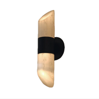 Applique murale en sélénite naturelle au design moderne, éclairage LED en laiton, décoration lumineuse, lampe pour salon, chambre à coucher, hôtel, coin d'escalier