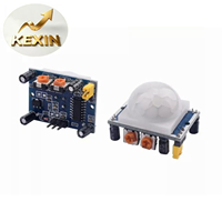 Modul Sensor Gerak Inframerah Tubuh Manusia HC-SR501, Sensor Piroelektrik, Probe Impor, Tersedia dalam Papan Merah dan Biru