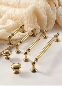 고급 황동 주방 손잡이 골드 크롬 브론즈 옷장 손잡이 원형 서랍 손잡이 특가 판매 - Product Image 6