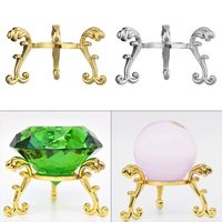Support de Présentation Écologique Poli pour Boule de Cristal avec Base en Cristal pour Décoration de Bureau et Ornement Domestique