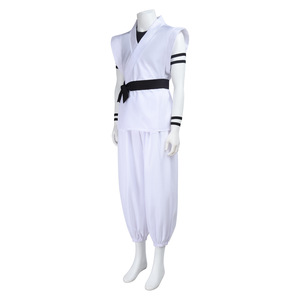 Costume <span class=keywords><strong>de</strong></span> Ryomen Sukuna, tenue <span class=keywords><strong>de</strong></span> kung-fu blanche avec autocollants <span class=keywords><strong>de</strong></span> <span class=keywords><strong>tatouage</strong></span>, costume <span class=keywords><strong>de</strong></span> cosplay complet <span class=keywords><strong>pour</strong></span> la scène Ryomen Sukuna contre Megumi - Product Image 2