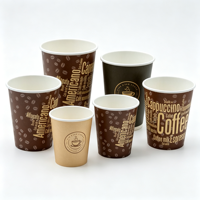 Gobelets en papier jetables à paroi simple, imprimés sur mesure, de qualité alimentaire, avec votre logo, pour café, whisky, tequila, eau minérale, écologiques