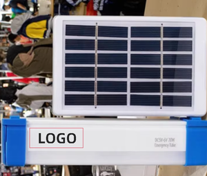 高亮度30W/60W/100W太阳能电池板发光二极管管充电应急灯，适用于家庭和野营USB充电塑料材料 - Product Image 6