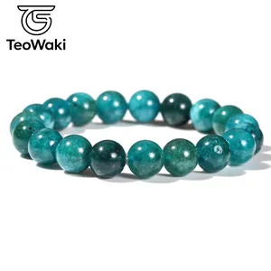 TeoWaki Gelang Elastis Manik-manik Batu Permata Alami Bulat Halus Pilihan Warna Beragam Perhiasan Fashion Dapat Ditumpuk Hadiah Liburan 19Cm - Product Image 3