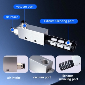 เครื่องกำเนิดสุญญากาศแบบรวมวัสดุอลูมิเนียมอัลลอยด์ CPSR CV ซีรีส์ พร้อมโซลินอยด์วาล์ว ไหลแรงสูง สำหรับหุ่นยนต์หยิบจับและวางอัตโนมัติ - Product Image 4