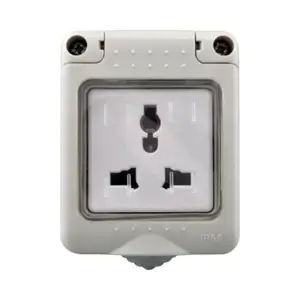 Waterproof Wall Socket Universal Outlet Switch Commercial 16A Power Strip Hot Sell Yaki Good Quality White Ce 220V PC Copper FS