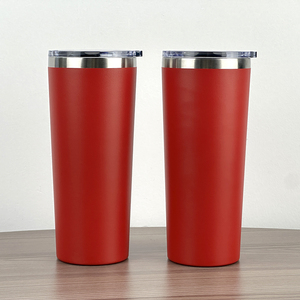 Mug de voyage isotherme personnalisé en acier inoxydable de 22 oz avec finition thermolaquée et couvercle coulissant à logo couleur pour événements festifs - Product Image 2