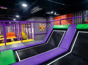 Équipement de parc d'aventure intérieur sur mesure sur le thème de l'art urbain avec parcours d'obstacles ninja et piscine à balles |   Centre commercial - Product Image 5