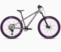 Vélo de dirt jump GTR, cadre en alliage d'aluminium, fourche à suspension pneumatique 150 mm, transmission 12 vitesses, double frein à disque, roues de 27,5 pouces, 150 kg