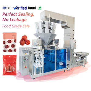 เครื่องบรรจุภัณฑ์อัตโนมัติอเนกประสงค์แบบไฟฟ้าสำหรับบรรจุถุงซิปล็อค ผลไม้แห้งฮอว์ธอร์น อาหาร ขนมขบเคี้ยว แบบ Doypack - Product Image 1