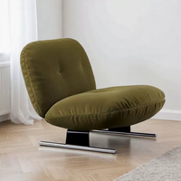 VOXHOME Nouvelle Arrivée Canapé d'appoint en forme de V pour salon, fauteuil sans accoudoirs et ottoman, mobilier de luxe