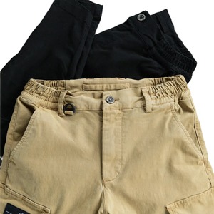 <strong>Vintage</strong> Carpenter Work Pocket Casual <strong>Cargo</strong> <strong>Pants</strong> Solid Khaki Trousers for Men - Product Image 6