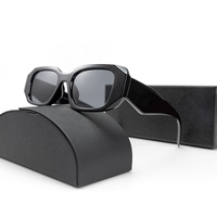 Lunettes de soleil de haute qualité avec logo personnalisé, logo de marque de luxe haut de gamme, lunettes de soleil épaisses en PC, lunettes de soleil de créateur pour hommes et femmes