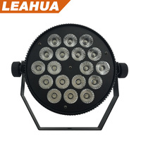 18x10W RGBW 4-en-1 Slim LED Par Light 8pcs Flat Stage Lighting Spotlights Auto DMX512 Sound Master/Slave Wall Wash Color Mixing