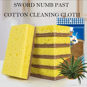 Chiffon multifonctionnel en microfibres 6 pièces double face pour le lavage de la vaisselle Pâte de bois <span class=keywords><strong>Coton</strong></span> <span class=keywords><strong>Eponge</strong></span> de nettoyage Brosse à pot Cuisine - Product Image 3