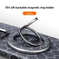 Support de téléphone magnétique anti-stress à trois anneaux de deuxième génération, compatible avec les anneaux de fixation pour lit
