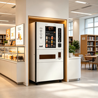 Distributeur automatique de café moussant pour campus universitaire, double extraction, haute capacité, commercial, à monnayeur, écran tactile, SDK