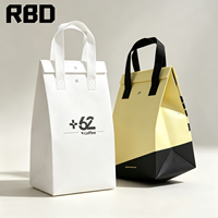 Sac isotherme personnalisé en non-tissé pour livraison de café, sac fourre-tout réutilisable isolé pour café, sac isotherme pour repas