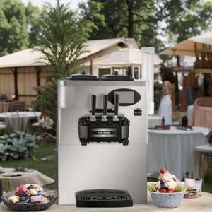 YKF-826T de machine à crème glacée molle commerciale avec 2 + 1 saveurs 2200W Double compresseur pour l'eau de lait Nouveaux composants d'engrenage usagés - Product Image 2