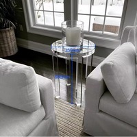 Dernier design pour table basse en acrylique transparente en gros