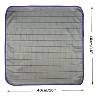 Serviette de cuisine absorbante en microfibre de charbon de bambou 40x40cm 460gsm, séchage rapide, écologique, sans peluches, pour le séchage et le polissage du verre
