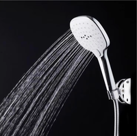 Accessoire de robinet de salle de bain à main carré à trois fonctions bon marché pommeau de douche à main économique