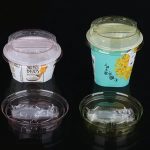 Plastic Packaging Container Frozen PP Yogurt Tub Pot Yogurt Cup with Lid