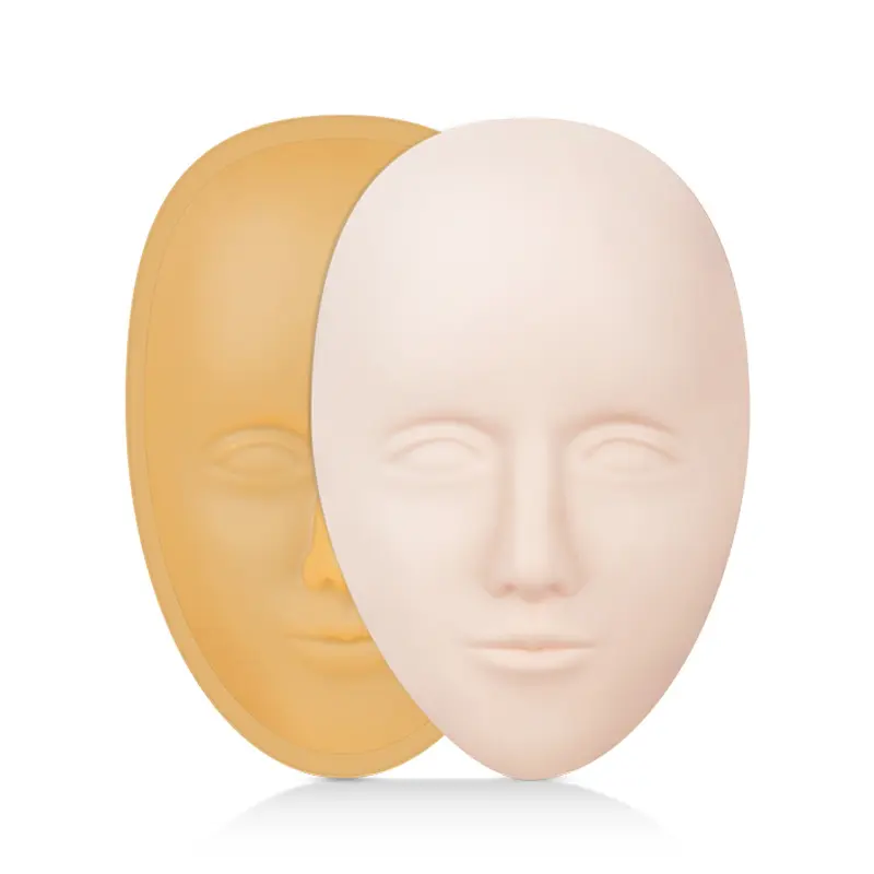 Pmu Practice Supplies 5D Gesicht Schaufenster puppe Silikon maske Haut basis Fake Tattoo Kosmetische Augenbrauen Lippen Make-up Modell Latex Microb lading
