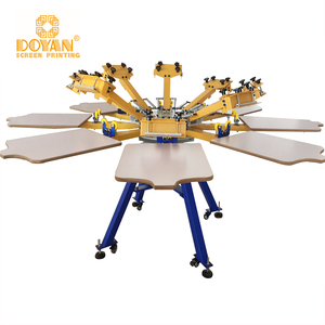 Macchina serigrafica rotativa <span class=keywords><strong>multi</strong></span> colore manuale a 8 colori a 8 stazioni octopus per la stampa di materiali piatti da Doyan - Product Image 1