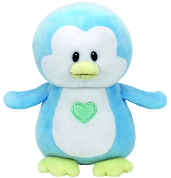Brand LOGO Stuffed Plush Penguin With Heart Kids Cute 8'' Soft Blue Plush Penguin Toy