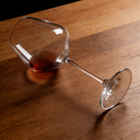 Verre à vin rouge en cristal transparent 500 ml, design incliné unique, verrerie élégante pour mariage, banquet, restaurant, bar à domicile