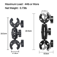 Takenoken Mini Caméra Photographie Selfie Bâton Super Pince Double Clip Support Vélo Guidon Support de Montage pour Moto Vélo