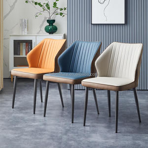 Modern Luxury Comfort Foam <b>Padding</b> Dining Room <b>Chair</b> Adjustable Extendable Waterproof Eco Faux Leather Home Furniture - Product Image 5