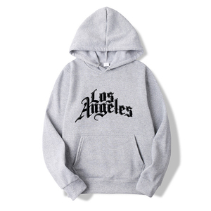 2025 hiver haute qualité <span class=keywords><strong>Los</strong></span> <span class=keywords><strong>Angeles</strong></span> imprimé ample Hip Hop Style sweats à capuche décontracté hauts pullover sweat à capuche pour hommes - Product Image 3