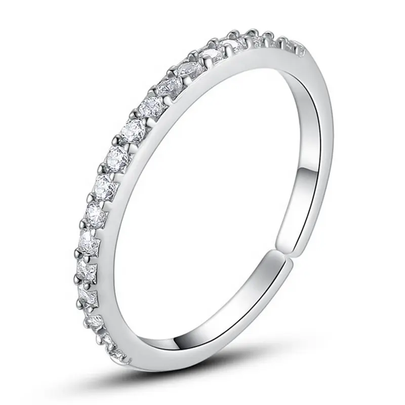 Gratis Verzending Aaa Kubieke Zirkoon Sieraden Ringen Sieraden Vrouwen Bruiloft Diamanten Ring, 100% Echt S925 Sterling Zilveren Ring