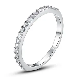 包邮AAA立方锆石珠宝首饰戒指女士结婚钻石戒指，100% 正品S925纯银戒指