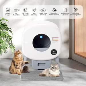 Gran oferta de arena para gatos de plástico inteligente, caja de autolimpieza automática para Scoop Free Smart Cat <span class=keywords><strong>Litter</strong></span> Sandbox para gatos, inodoros para mascotas - Product Image 3