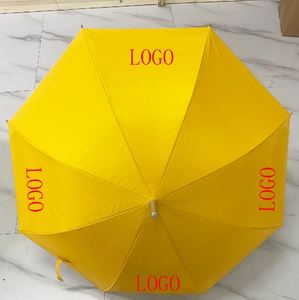 J-förmiger Aluminiumgriff Marken-Reiseschirm 77cm Schaft Gelbes Kunststoffdach mit DHL-Logo auf 4 Seiten Werbegeschenk - Product Image 3